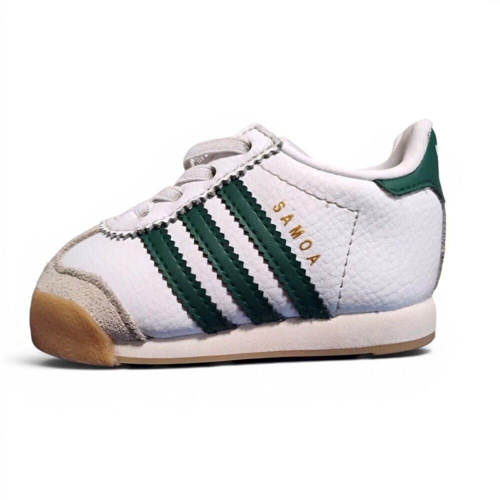Adidas Originals Unisex Child Samoa Shoes, Collegiate Green/White , 4